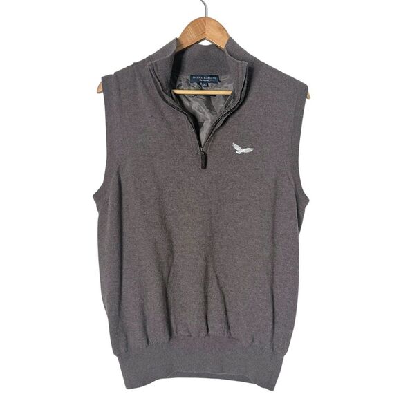 Fairway & Greene Baruffa Merino Wool Sweater Vest Men L Eagles Landing Logo Golf - Picture 1 of 7